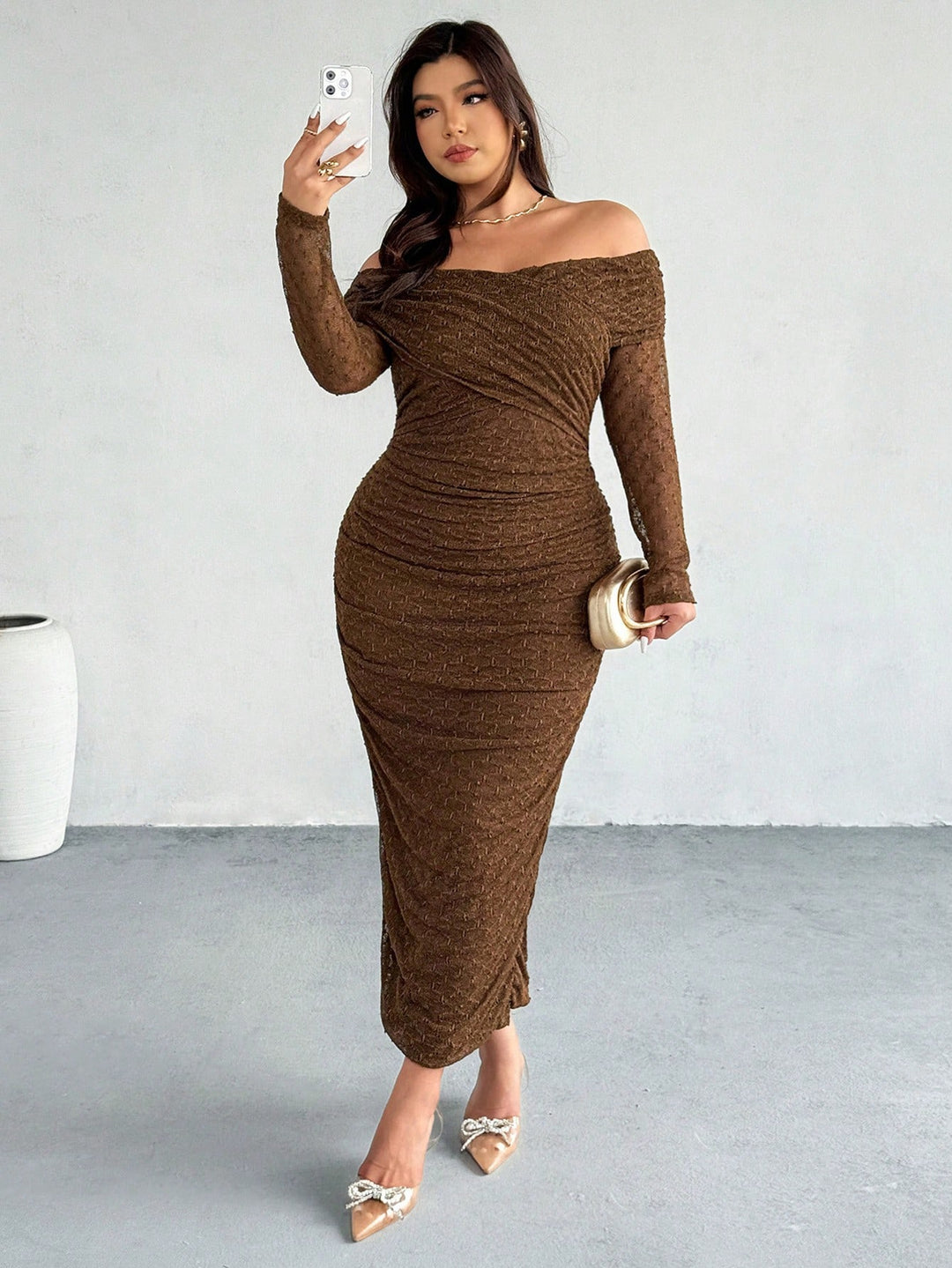 Rochie SHEIN, maro