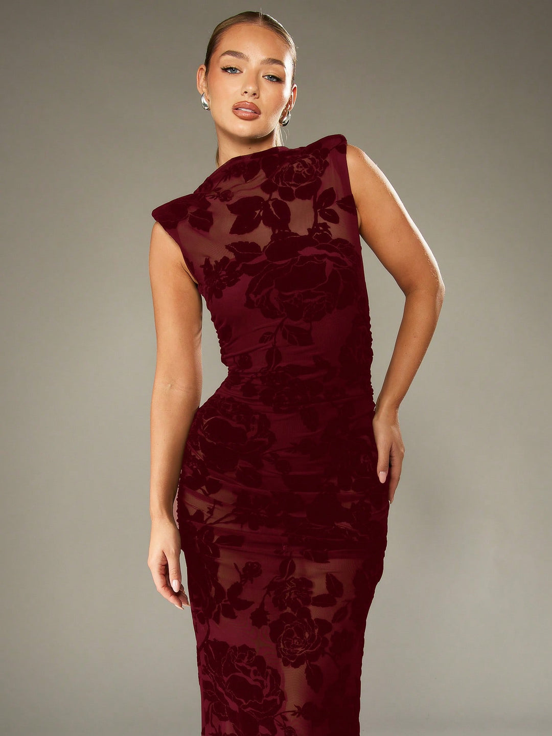 Rochie maxi SHEIN, vișiniu