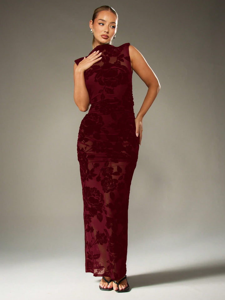 Rochie maxi SHEIN, vișiniu