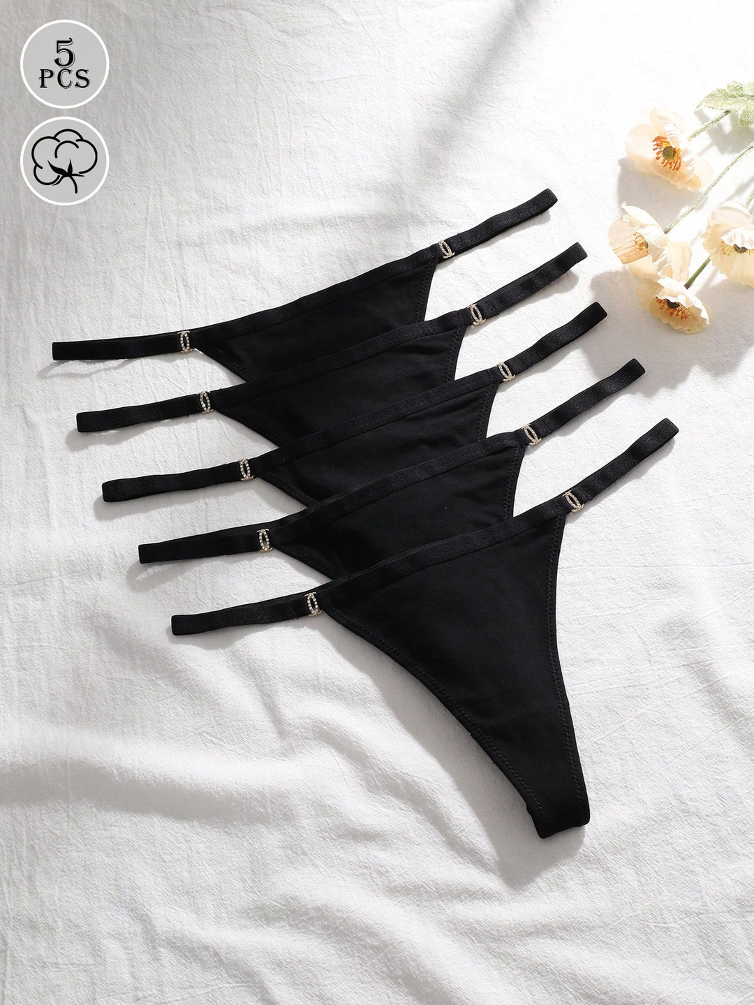 Slip tanga SHEIN, negru