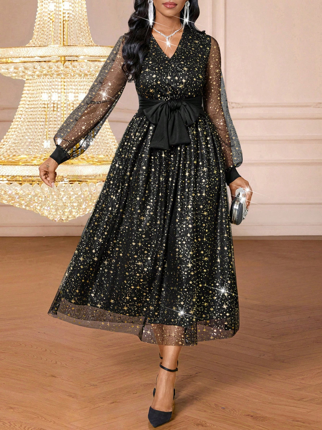 Rochie midi SHEIN, negru