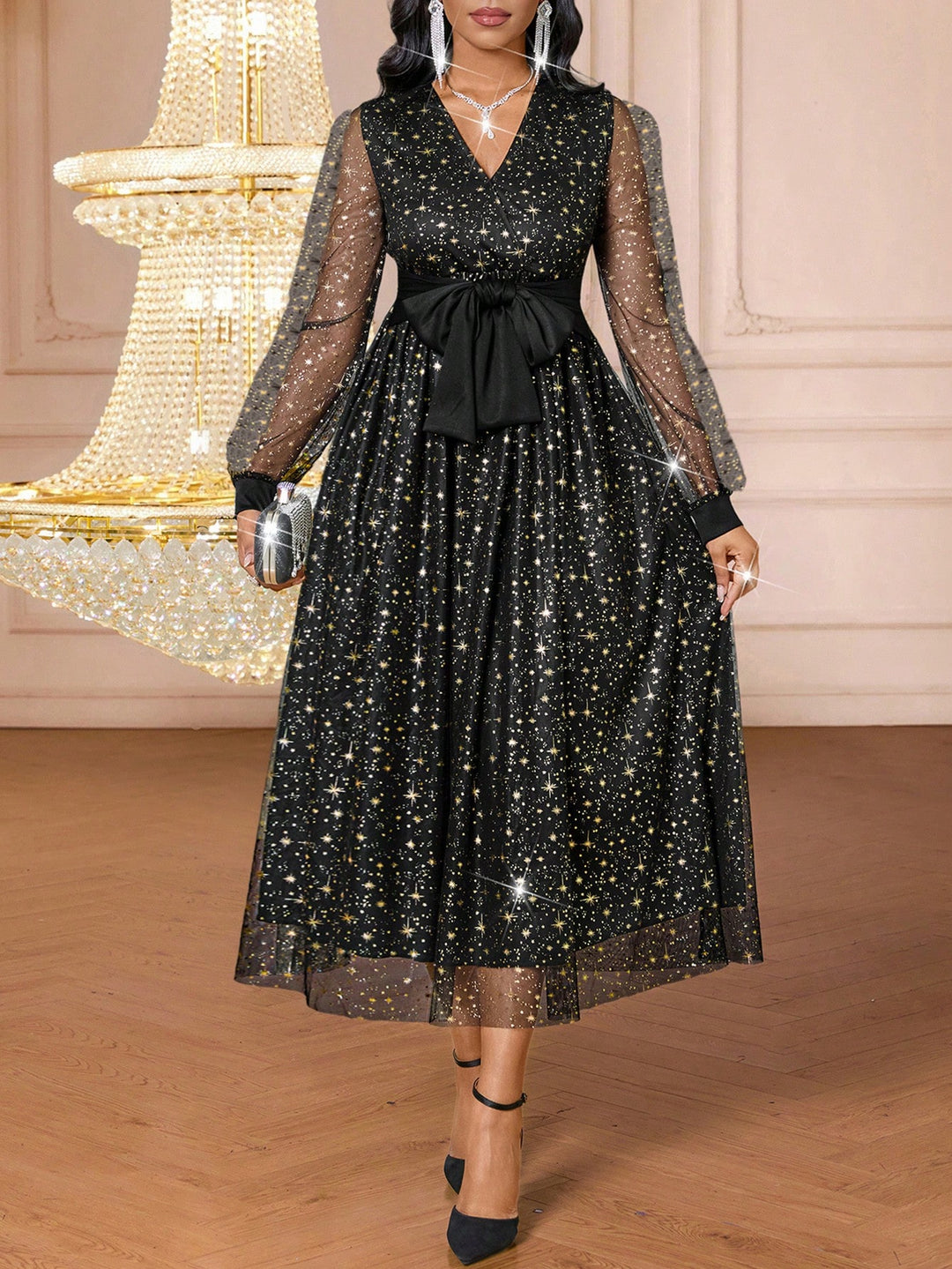 Rochie midi SHEIN, negru