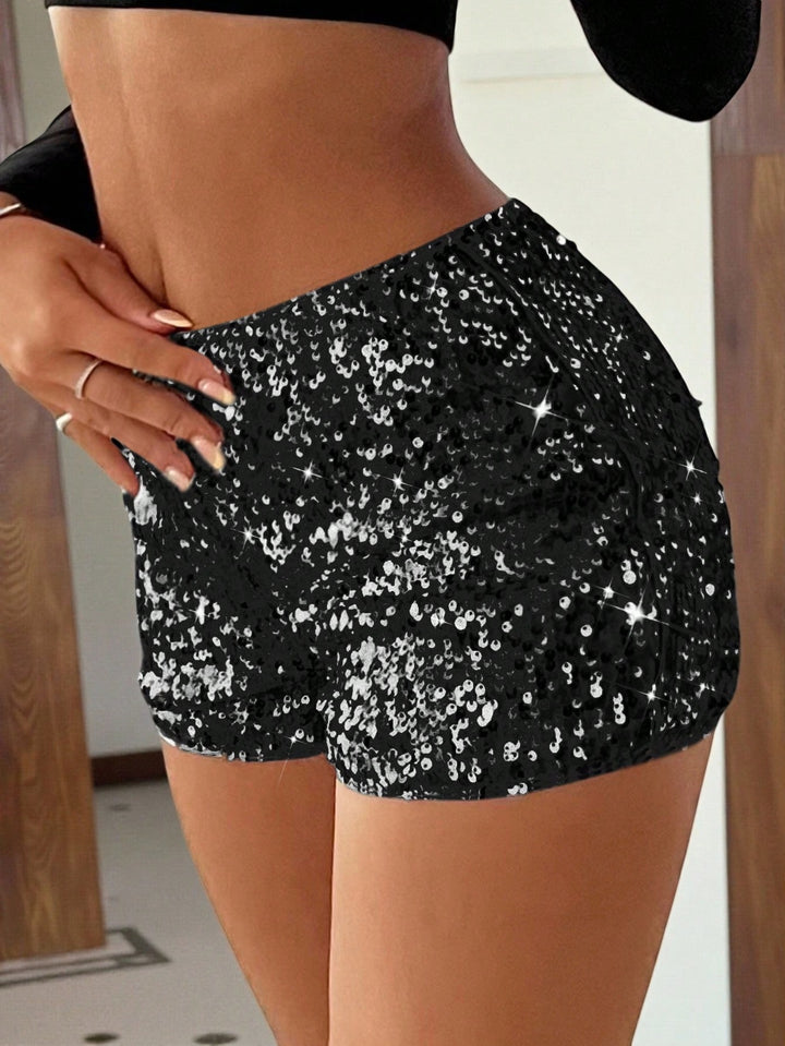 Pantaloni scurți SHEIN, negru