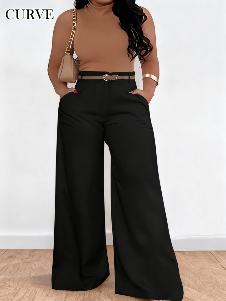 Pantalon de costum SHEIN, negru