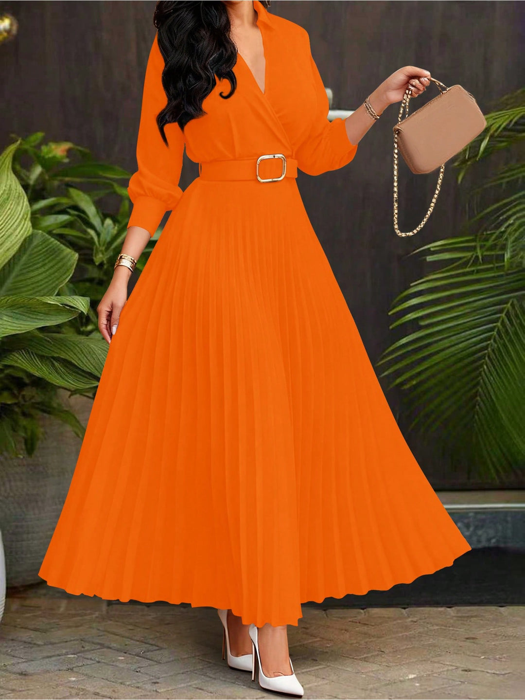 Rochie maxi SHEIN, portocaliu