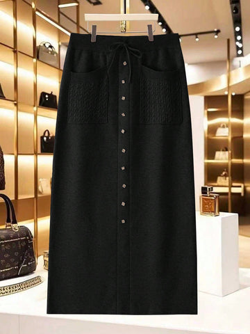 Fustă maxi SHEIN, negru