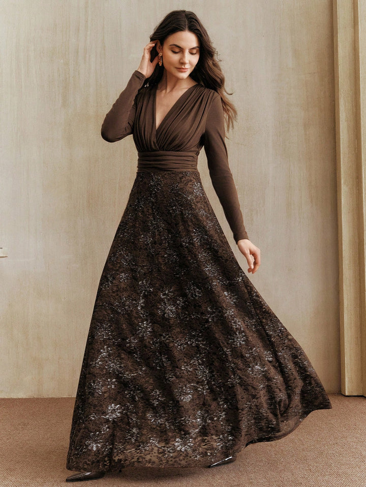 Rochie maxi SHEIN, maro