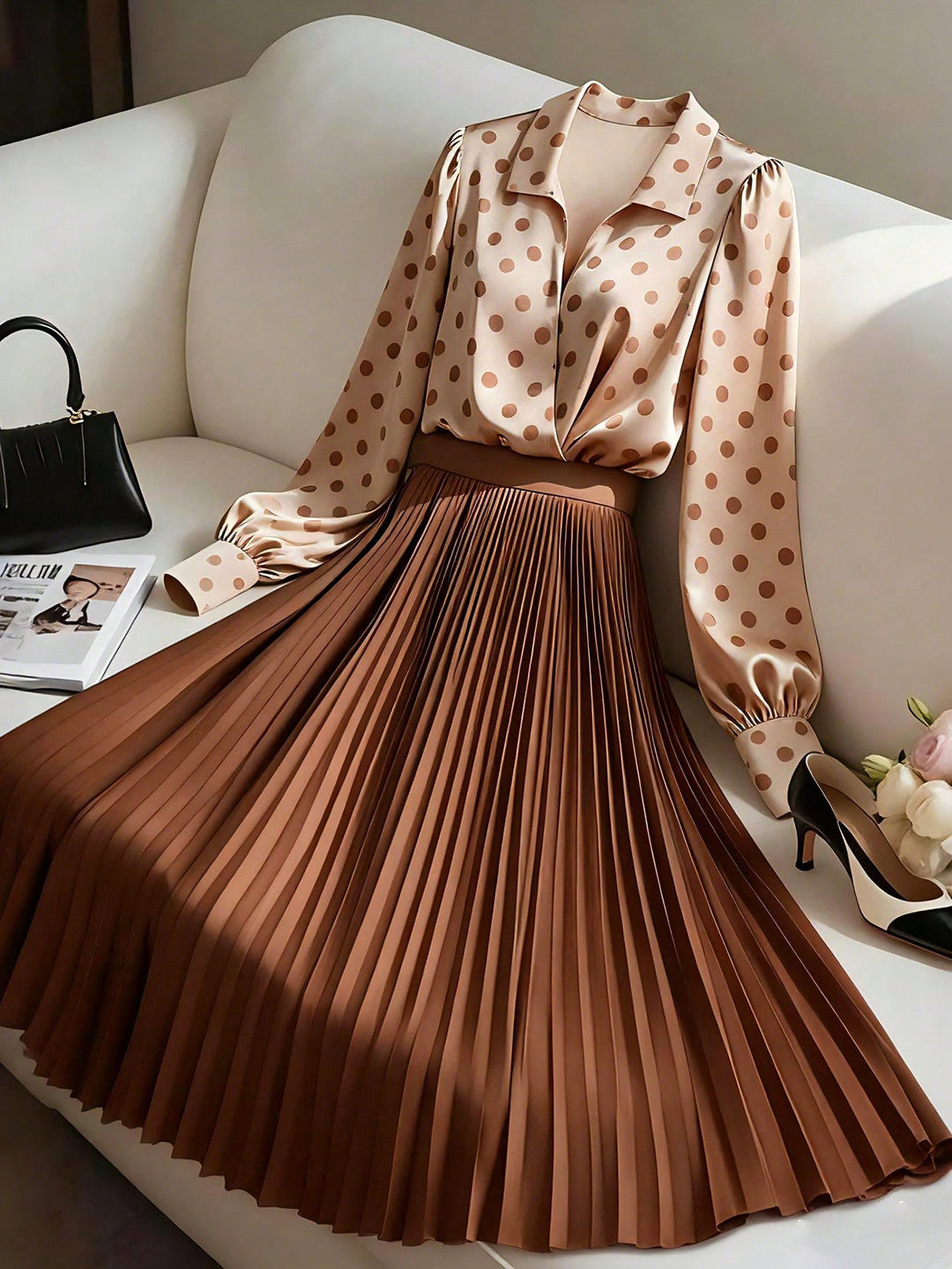 Rochie maxi SHEIN, maro
