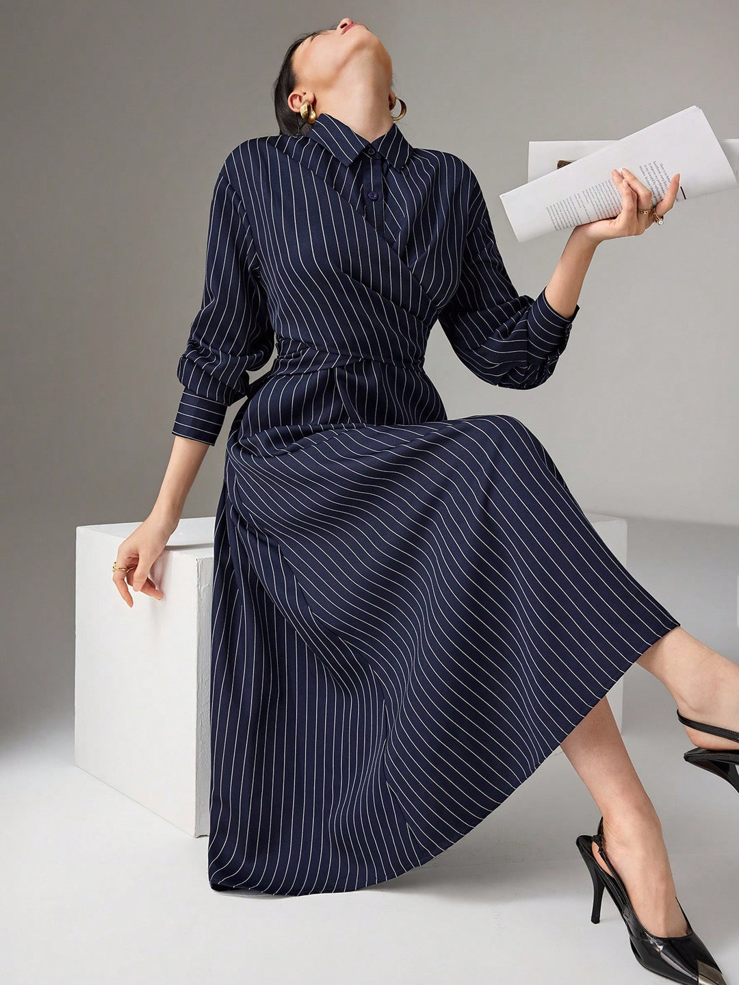 Rochie midi SHEIN, albastru