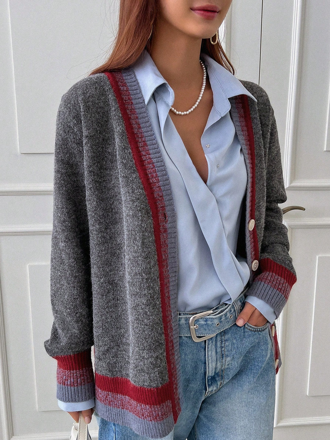 Cardigan SHEIN, gri