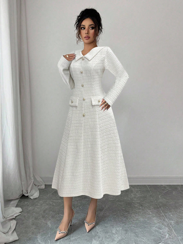 Rochie midi SHEIN, alb