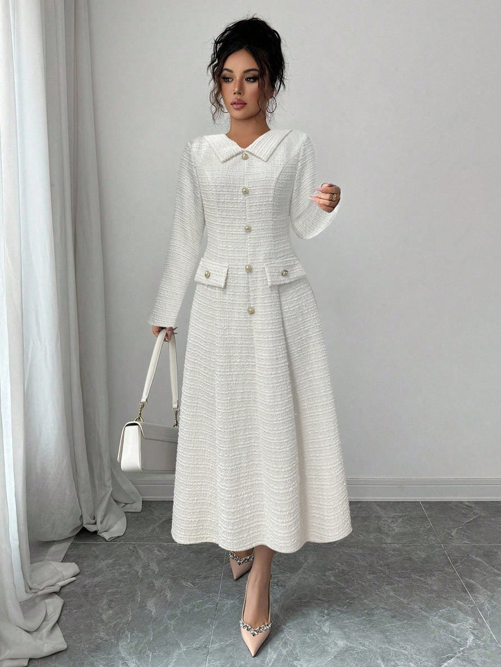 Rochie midi SHEIN, alb