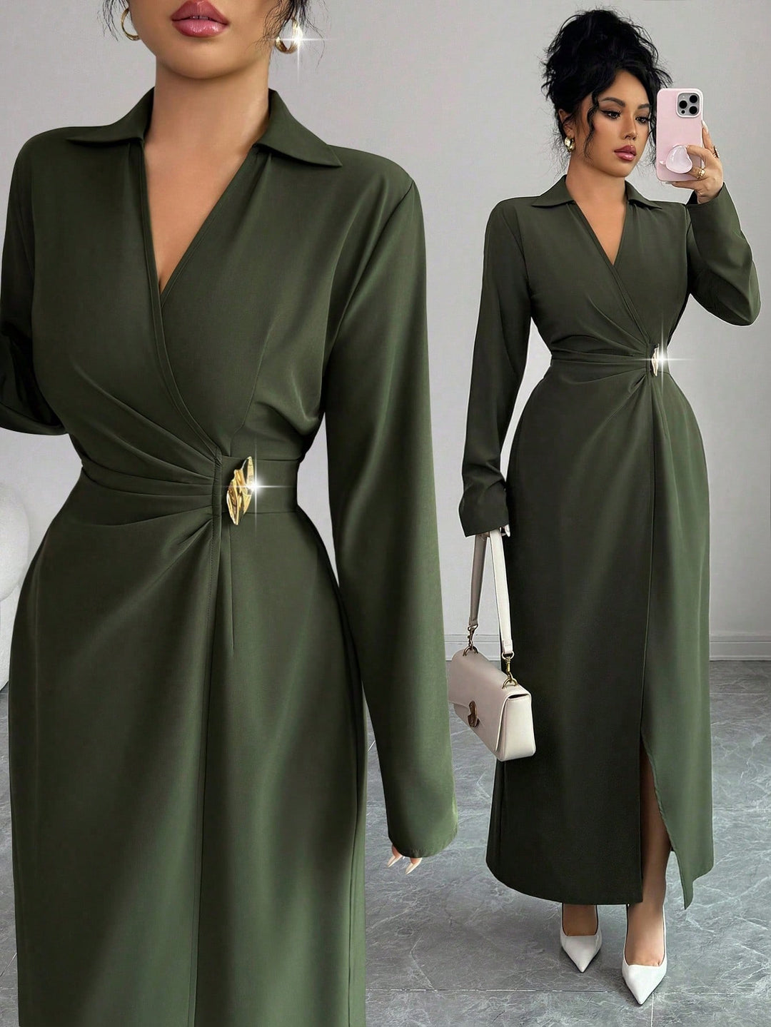 Rochie maxi SHEIN, verde