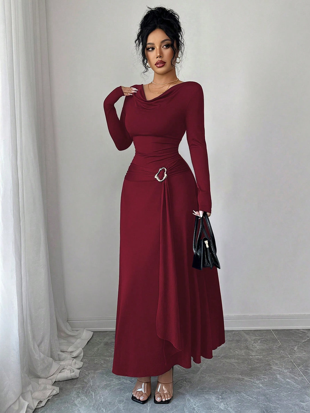 Rochie maxi SHEIN, vișiniu
