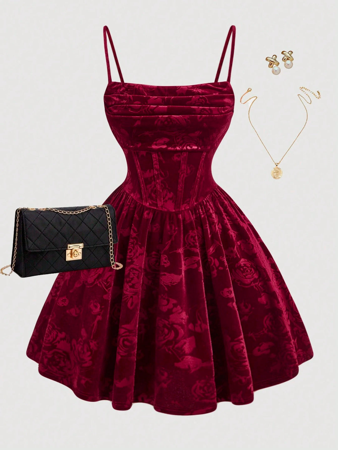 Rochie mini Shein, vișiniu