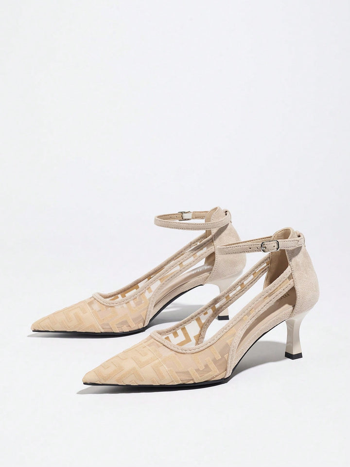 Pantofi cu toc SHEIN, bej