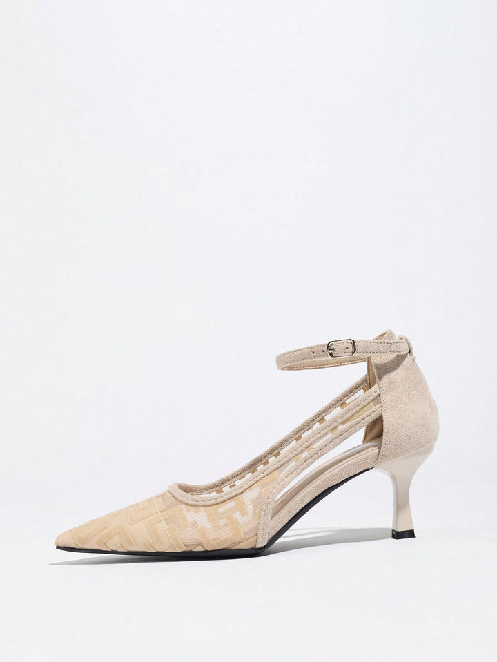 Pantofi cu toc SHEIN, bej