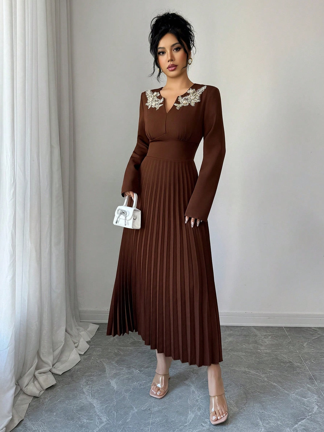 Rochie scurtă SHEIN, maro
