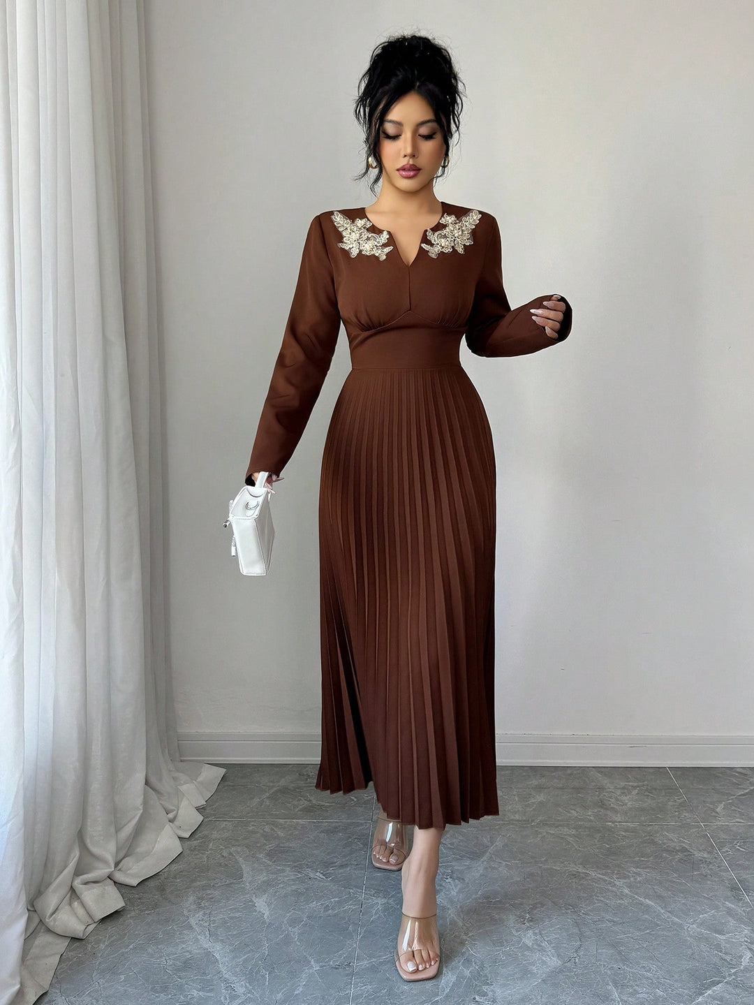 Rochie scurtă SHEIN, maro