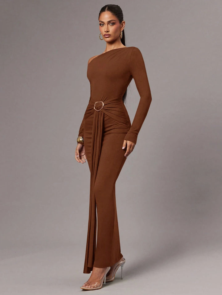 Rochie maxi SHEIN, maro