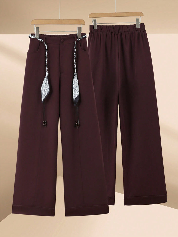 Pantaloni SHEIN, vișiniu