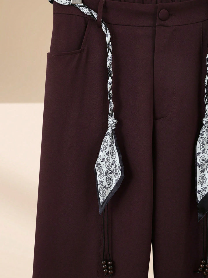 Pantaloni SHEIN, vișiniu