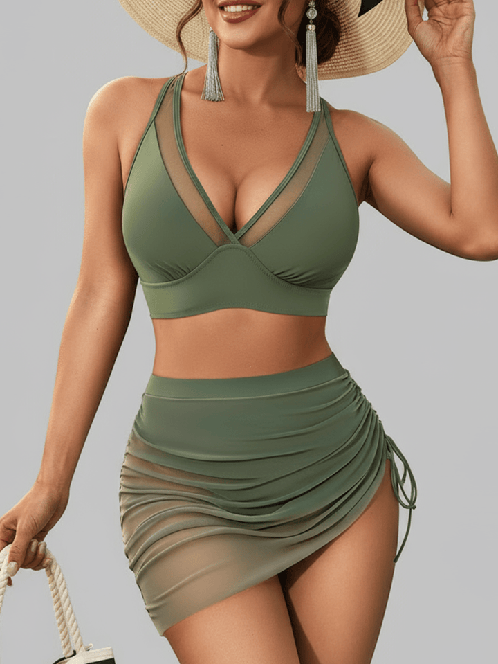 Costum de baie SHEIN, verde