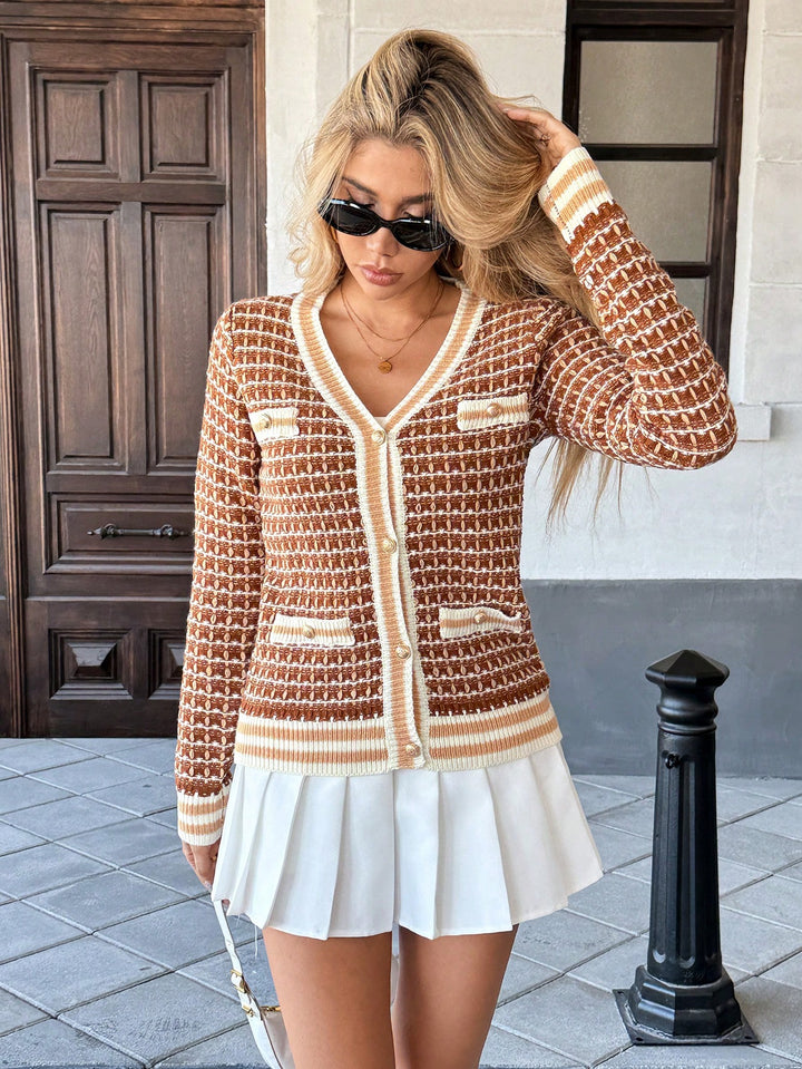 Cardigan SHEIN, maro