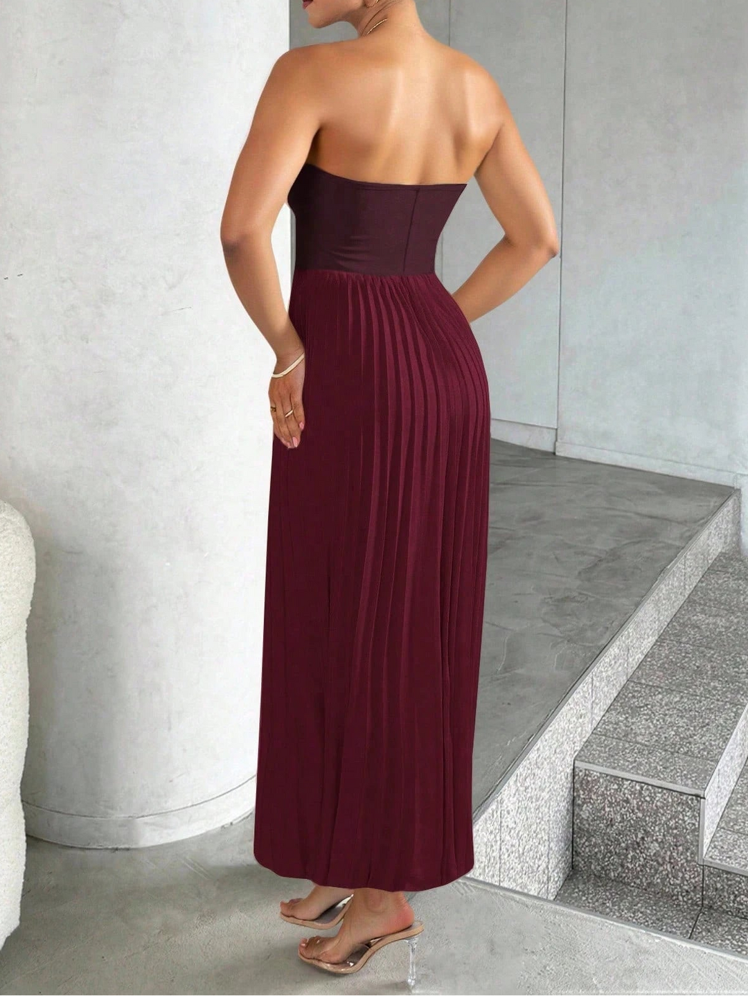 Rochie maxi SHEIN, vișiniu