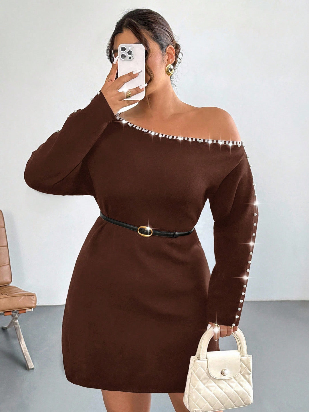 Rochie SHEIN, maro