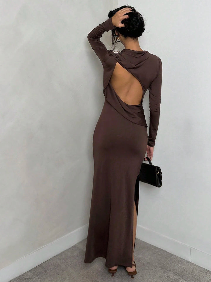 Rochie maxi SHEIN, maro