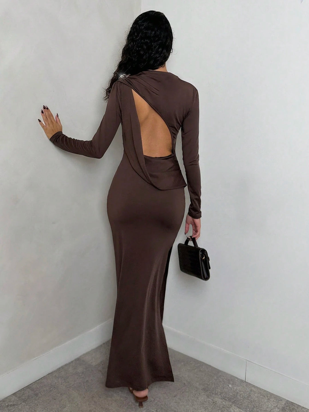 Rochie maxi SHEIN, maro