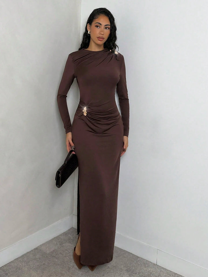 Rochie maxi SHEIN, maro