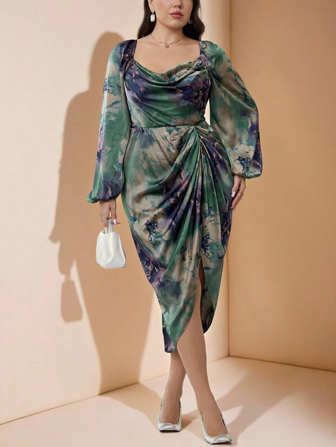 Rochie midi SHEIN, mix culori