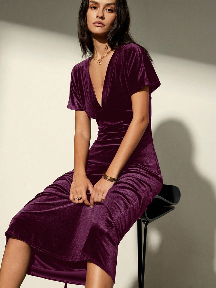Rochie maxi SHEIN, vișiniu