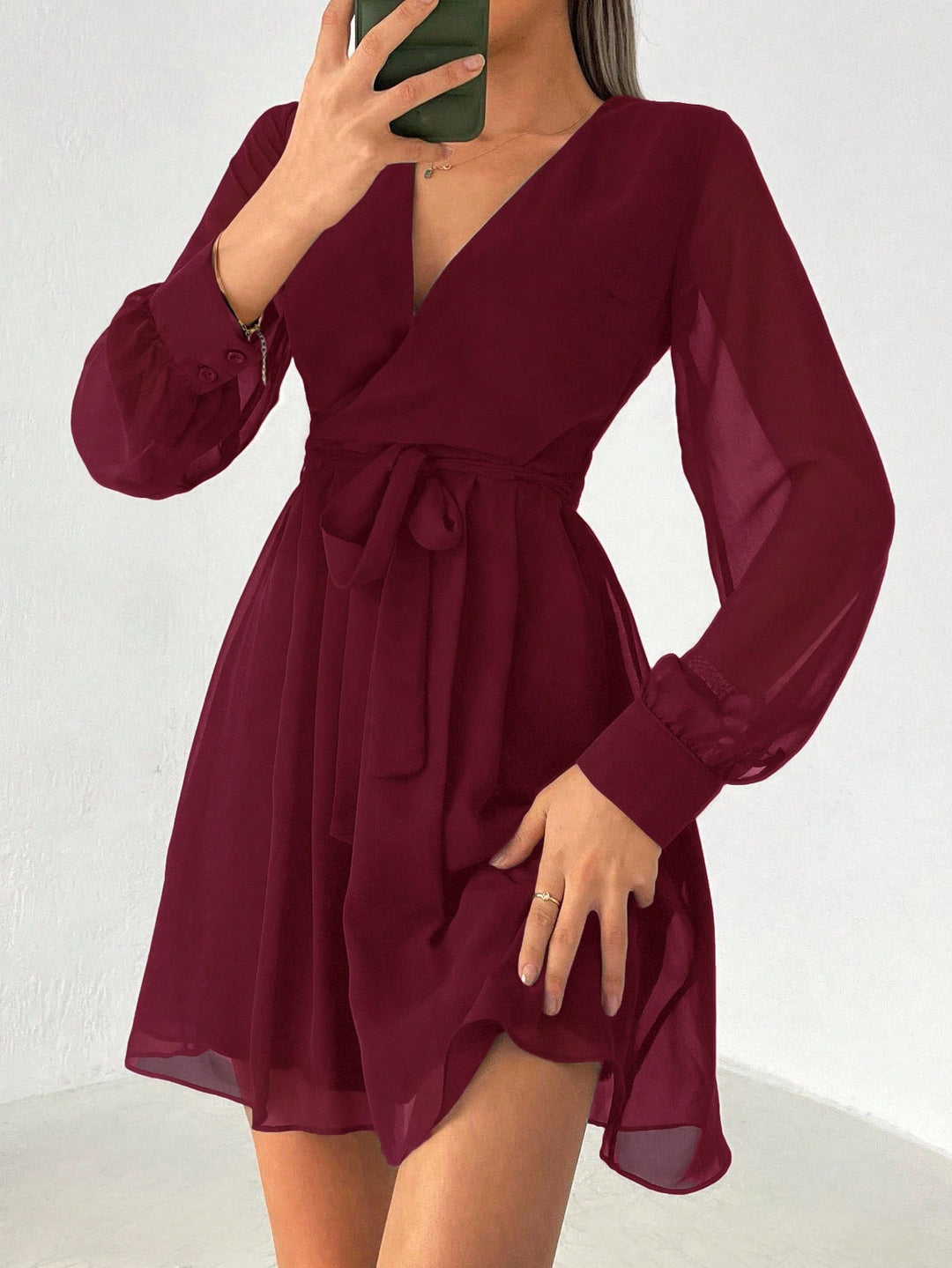Rochie scurtă SHEIN, vișiniu