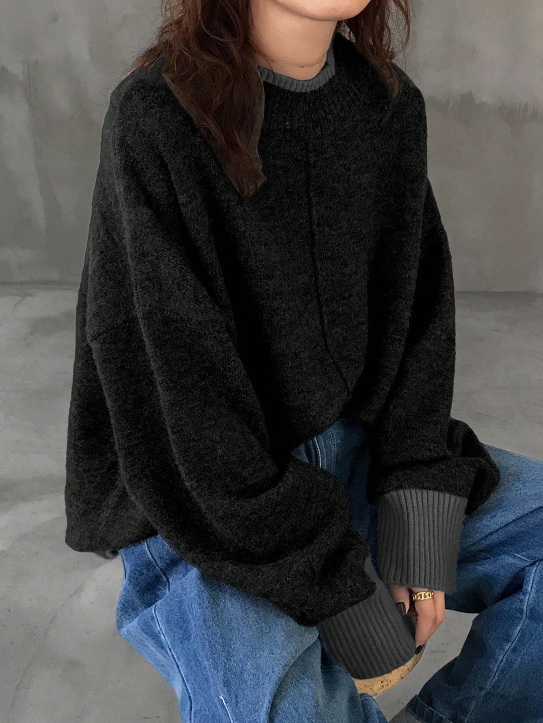 Pulover SHEIN, negru