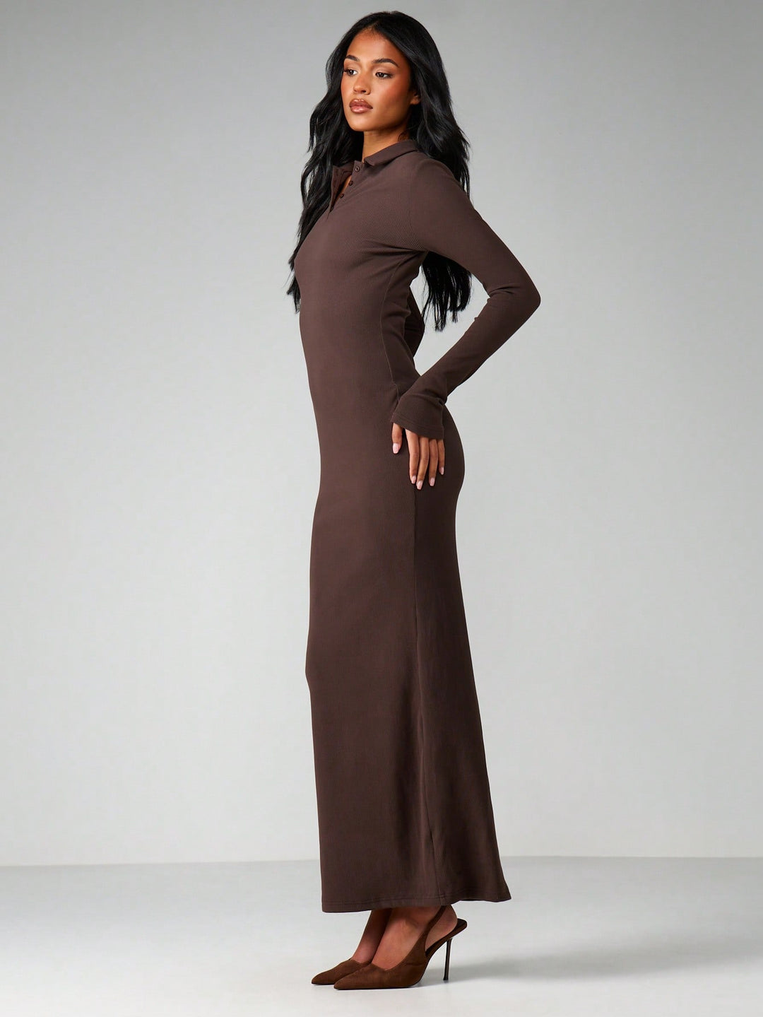 Rochie maxi SHEIN, maro