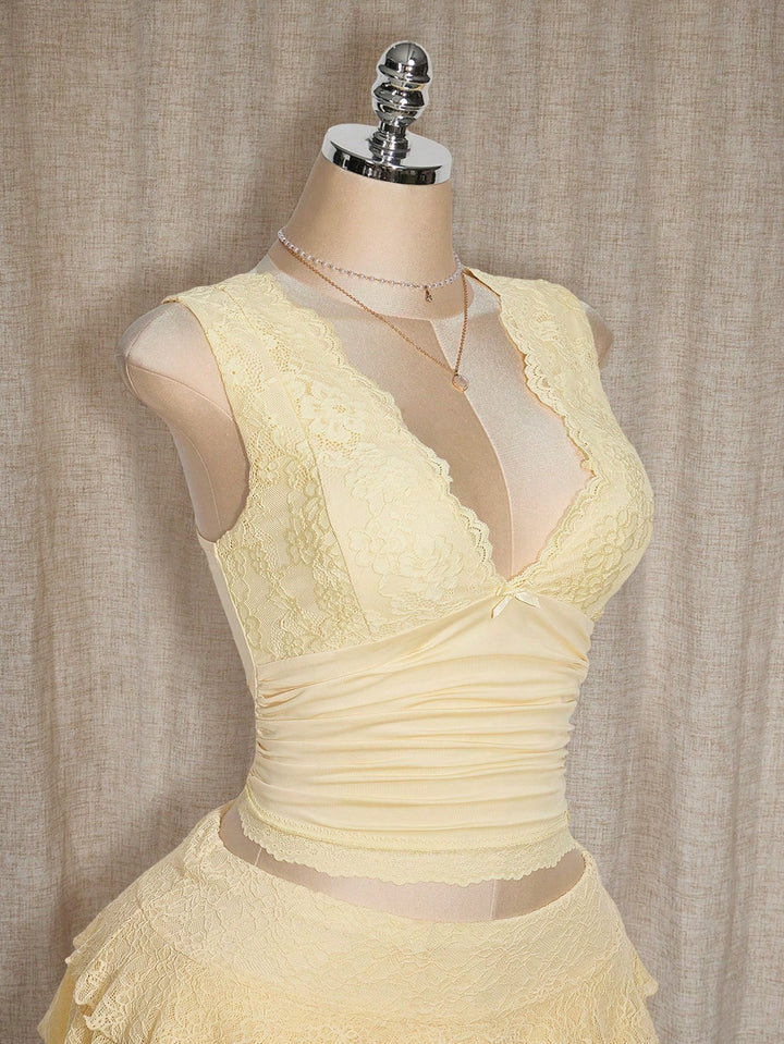 Top SHEIN, galben