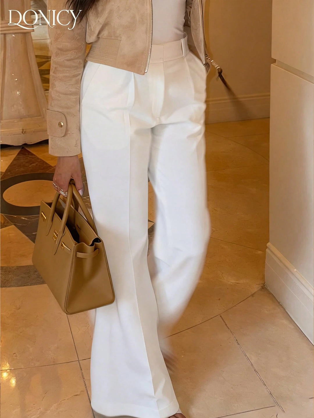 Pantaloni SHEIN, alb