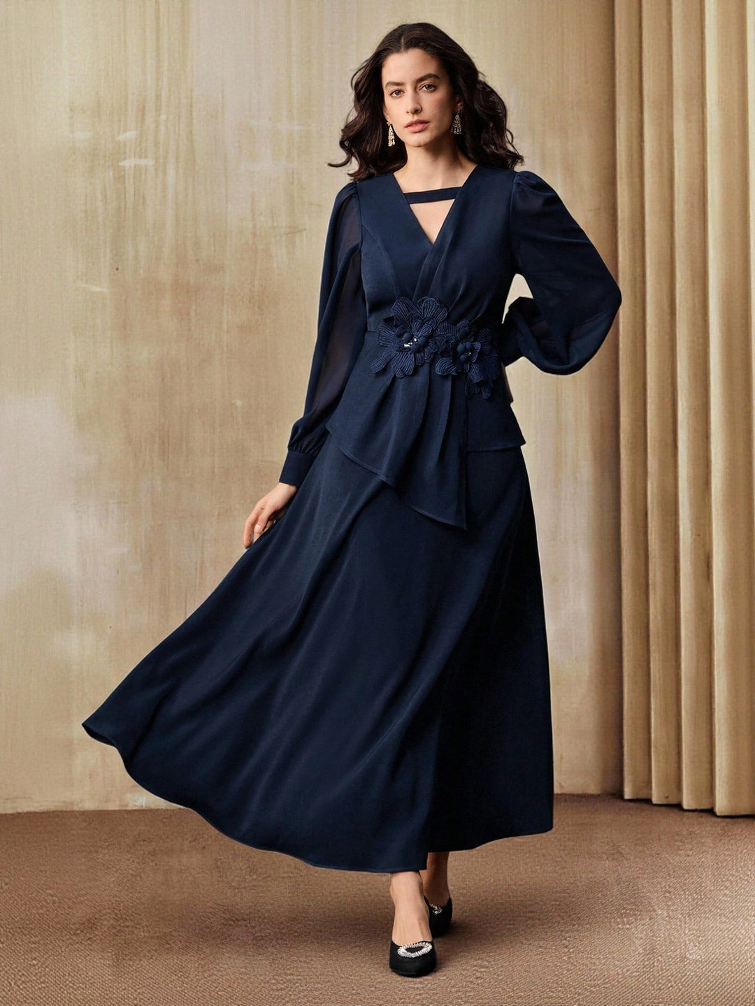 Rochie maxi SHEIN, albastru