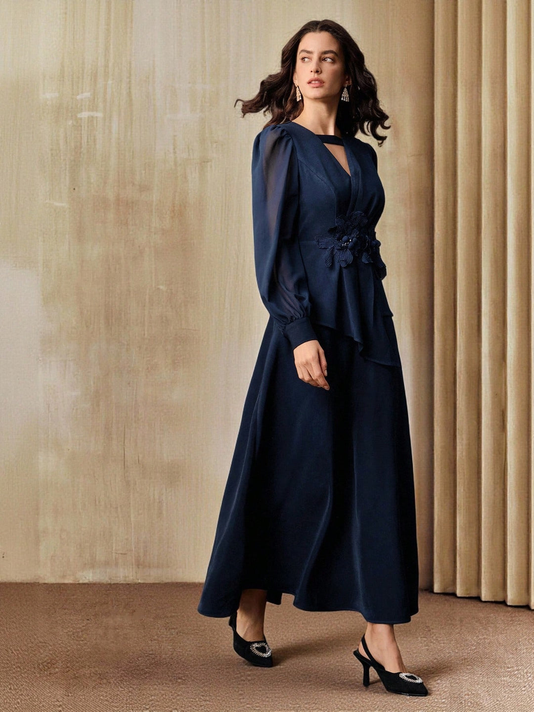 Rochie maxi SHEIN, albastru