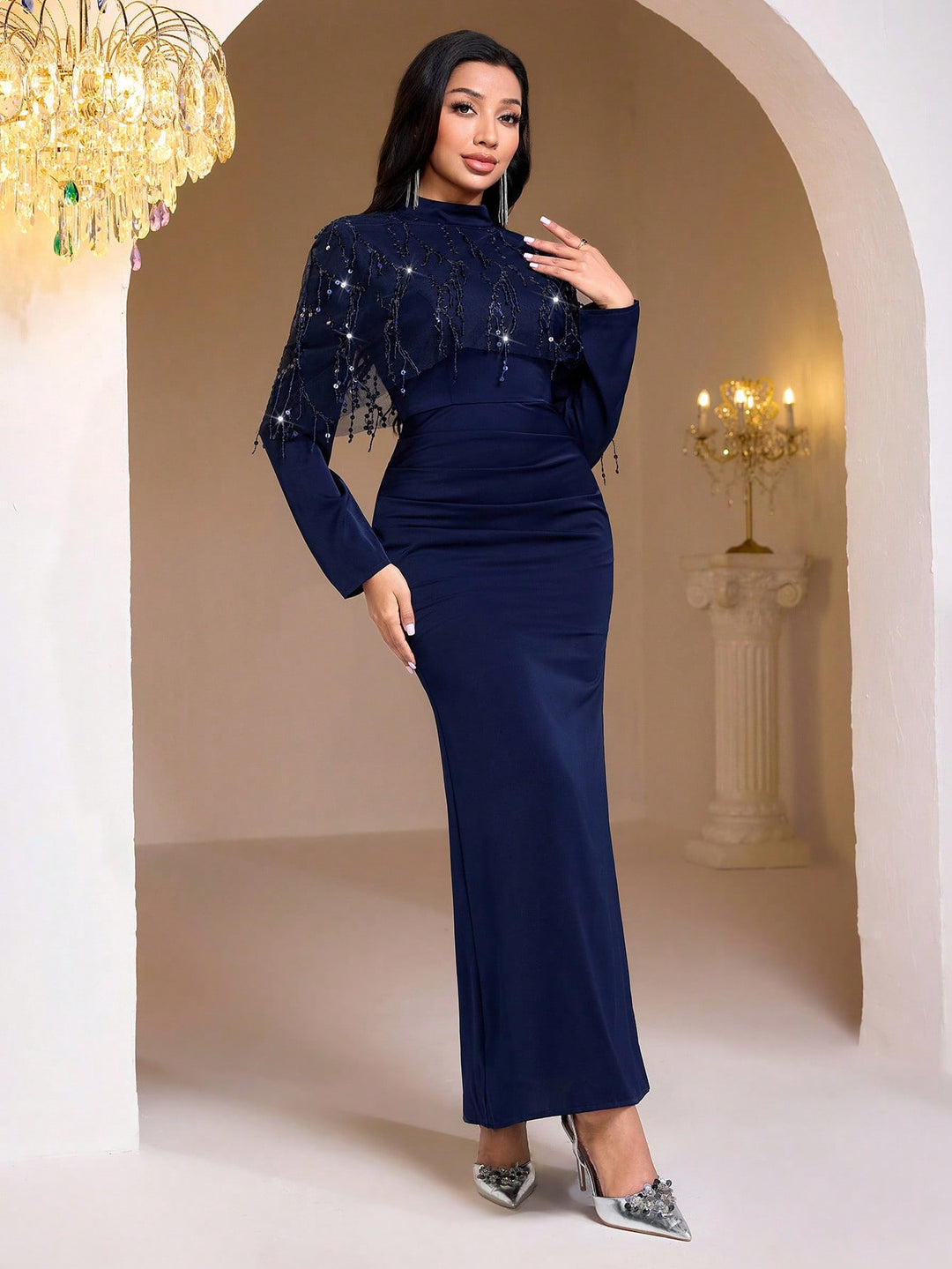 Rochie maxi SHEIN, albastru