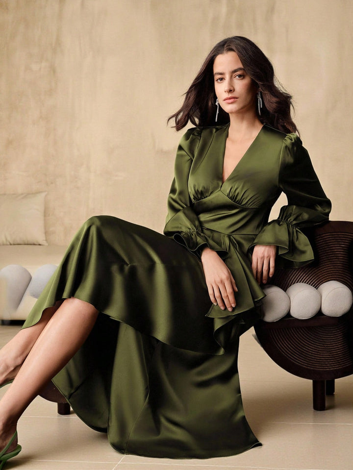 Rochie maxi SHEIN, verde