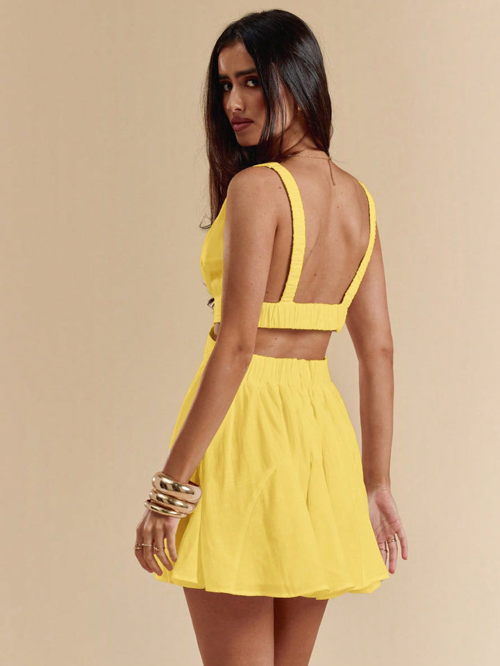 Rochie mini SHEIN, galben
