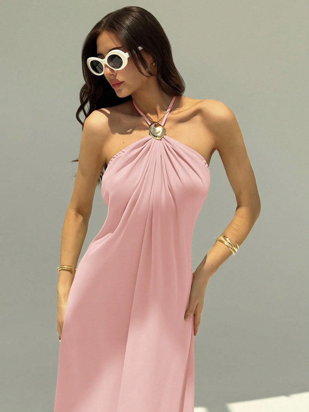 Rochie maxi SHEIN, roz