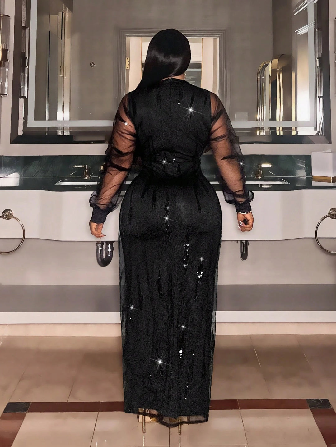 Rochie midi SHEIN, negru
