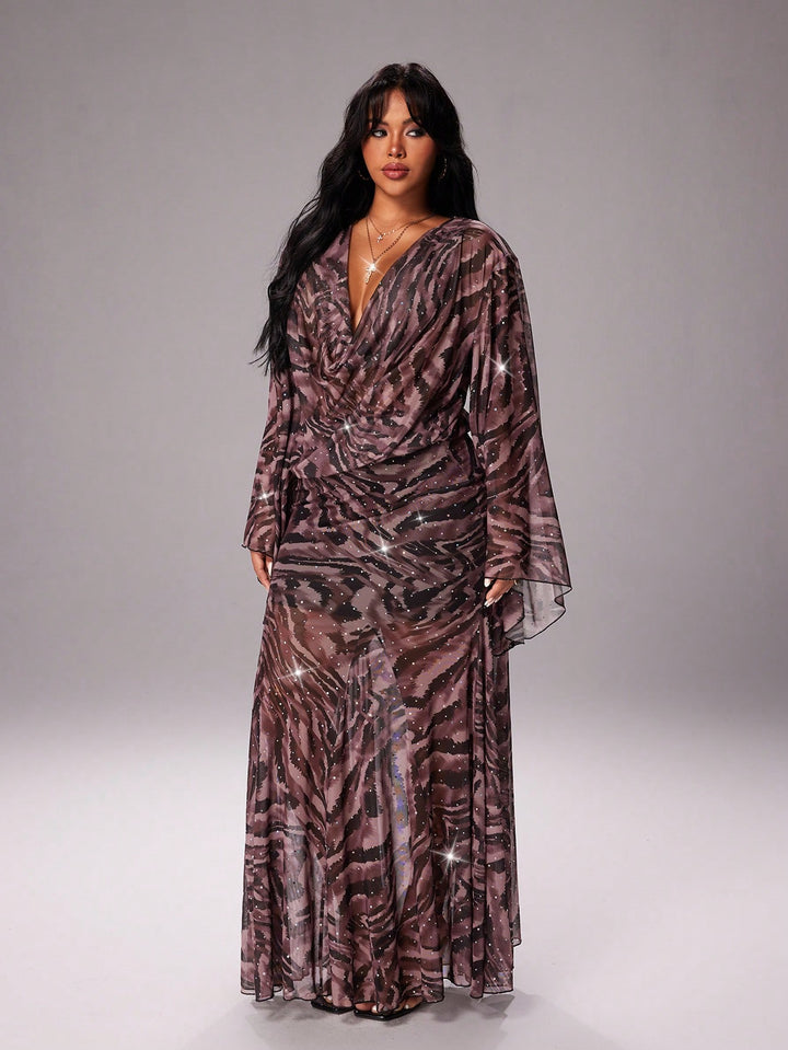 Rochie maxi SHEIN, maro