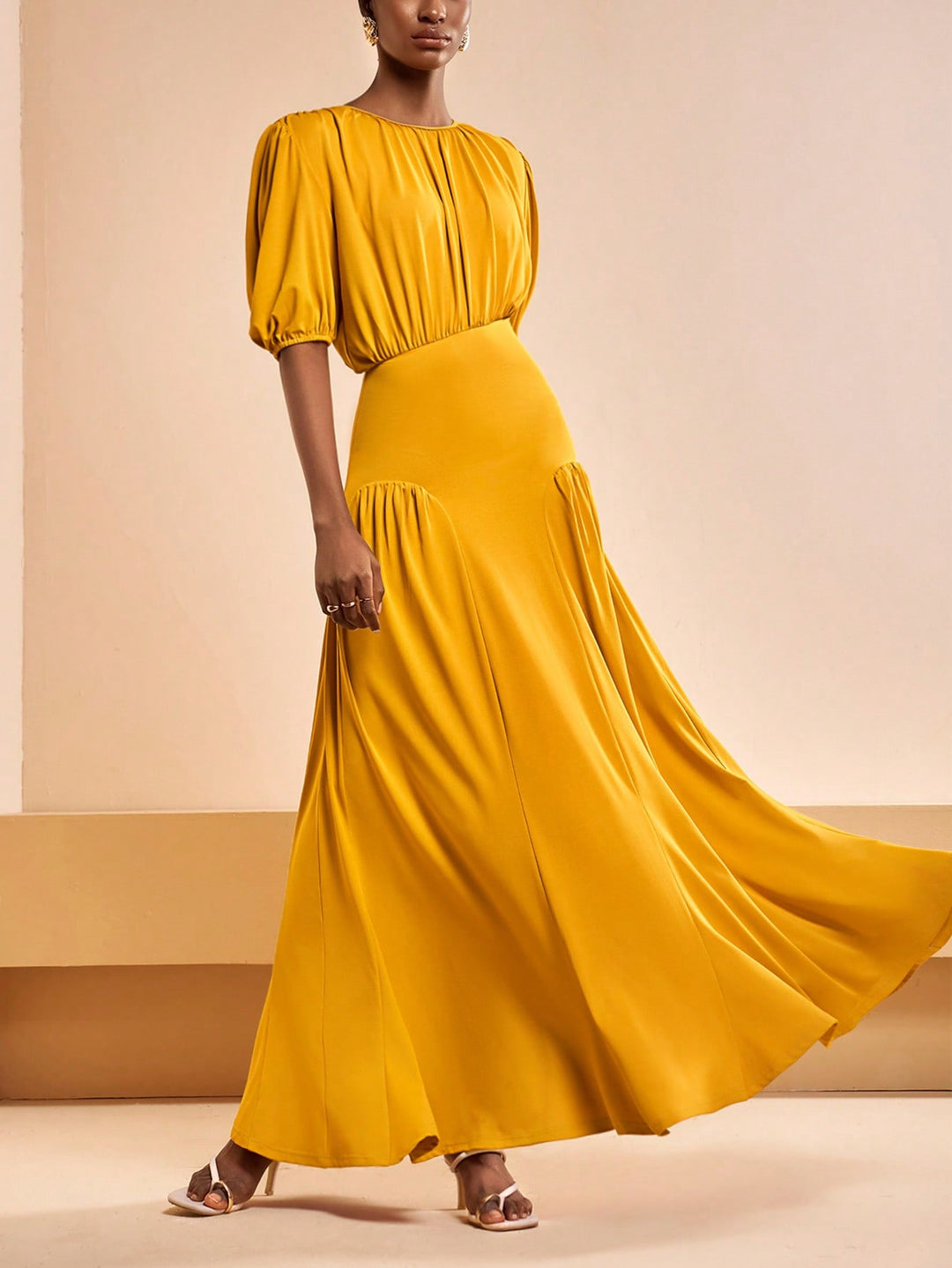 Rochie maxi SHEIN, galben
