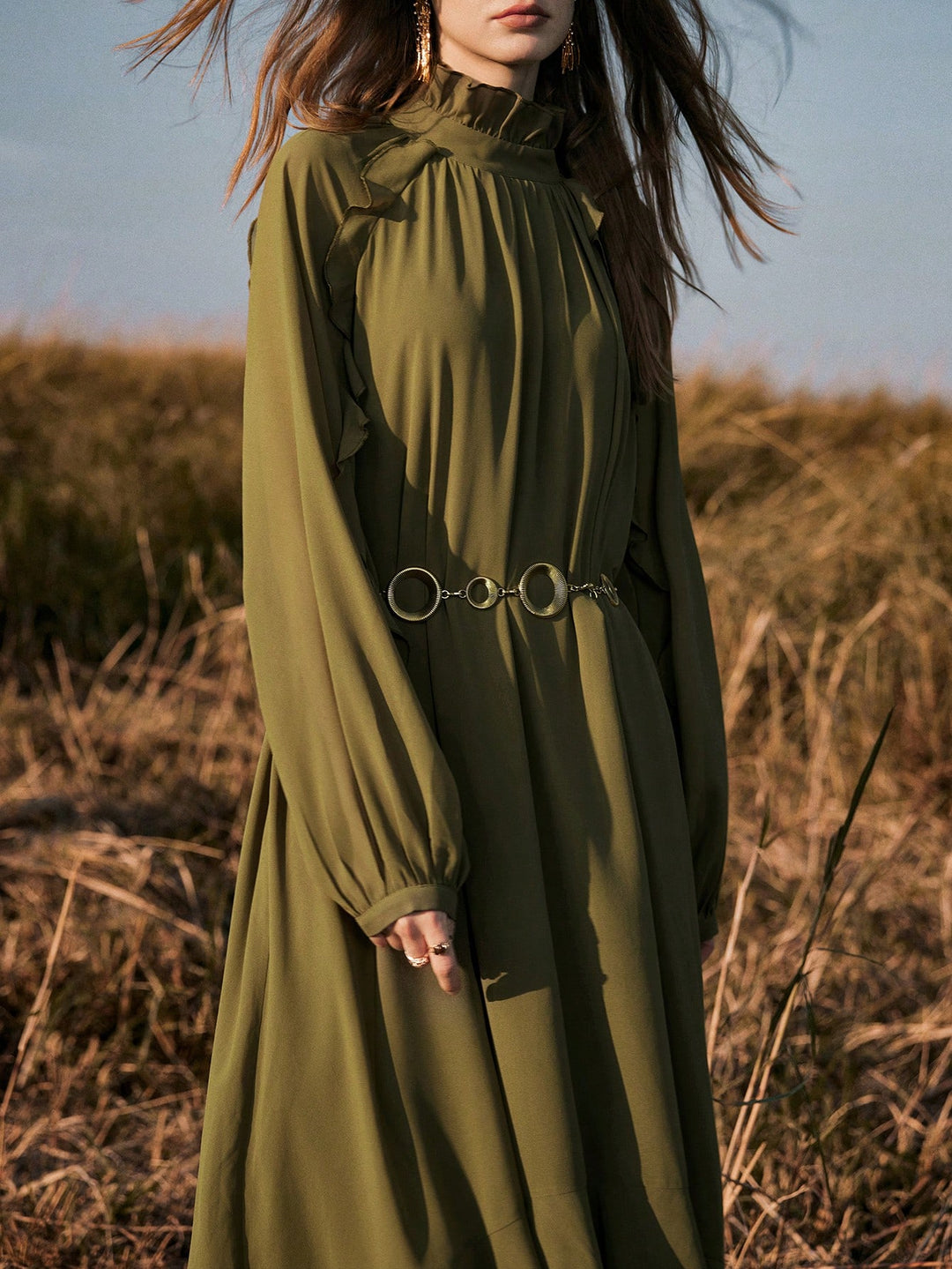 Rochie maxi SHEIN, verde
